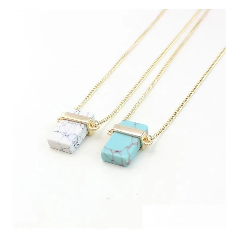 Pingente Pedra Natural Colares Para Mulheres Meninas Rec Cristal Quartzo Pingentes Colar Pedra Preciosa Jóias Presente Entrega Direta_voghion.com