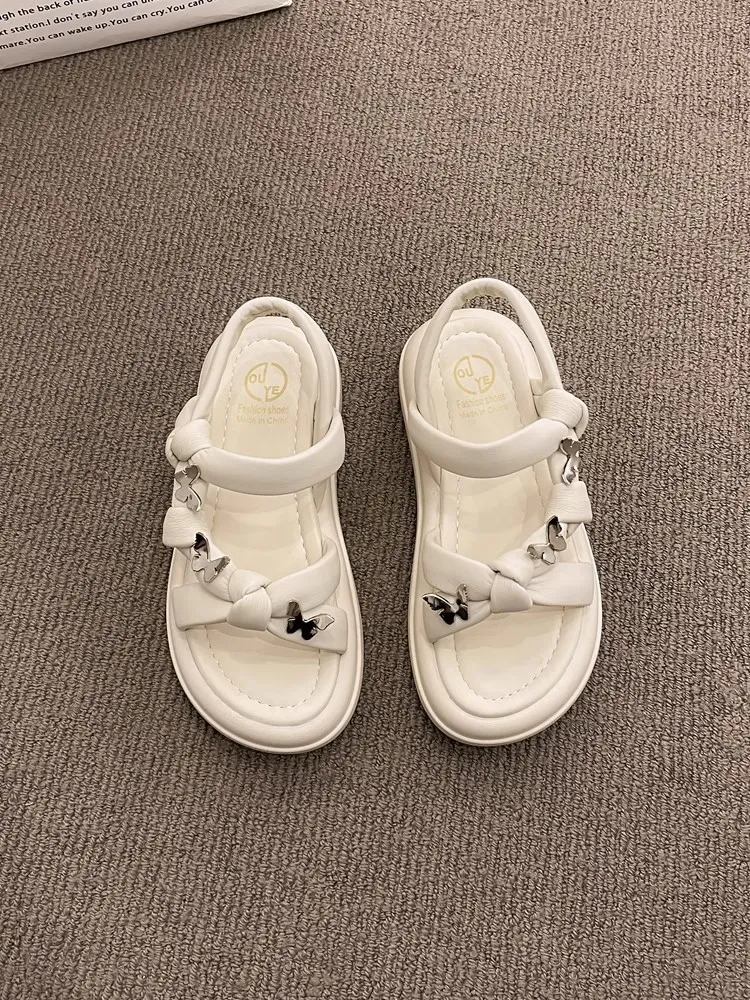 Roman Style Butterfly Sandals Comfortable Beach Shoes For Summer_voghion.com
