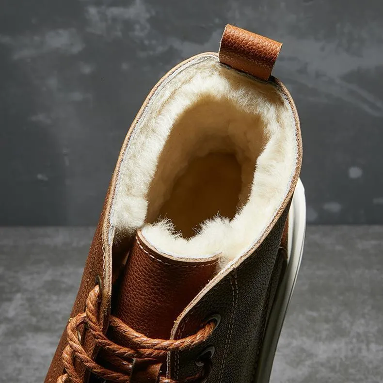Botas de nieve para hombre impermeables antideslizantes_voghion.com