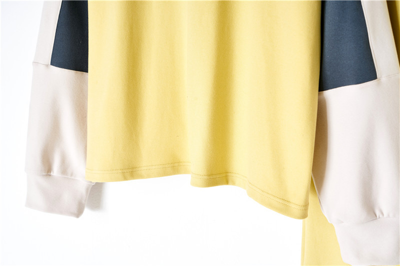 Pigiama da donna con scollo tondo, colore testa a contrasto, caldo e morbido set da indossare per la casa_voghion.com