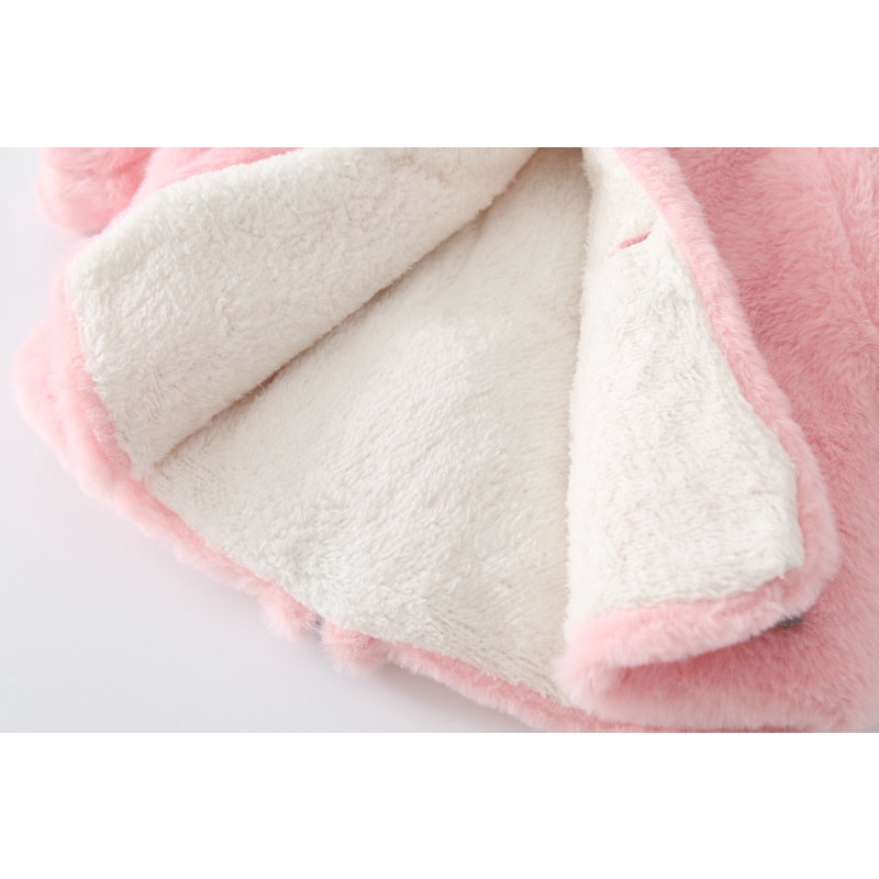 Winter Children's Warm Clothing Hooded Coat Cold Proof Cute Rabbit Ears Cloak for Girls_voghion.com