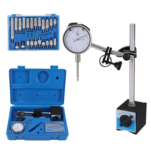 3-teiliges Set in blauer Box: Messdisplay + Magnetfuß für industrielle Inspektions- und Ingenieuranwendungen_voghion.com