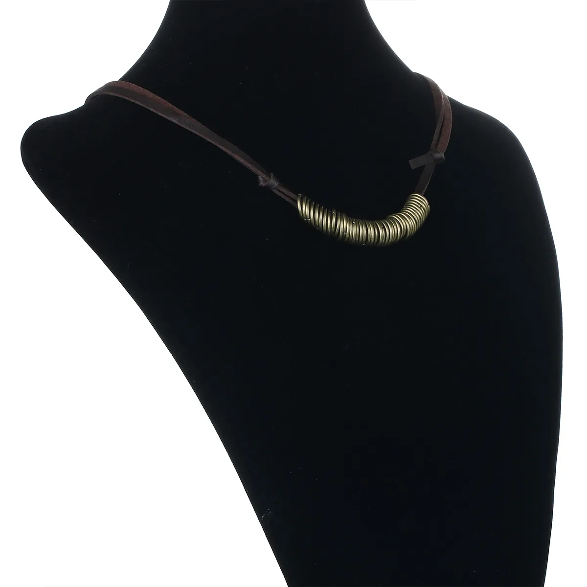 Coliere cu pandantiv, culoare bronz antic, aliaj rotund, inel cercuri, colier din piele, lanț pentru bărbați, bijuterii vintage declarație_voghion.com
