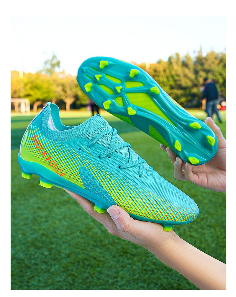 Soccer shoes Men's AG long spike broken nail student indoor artificial grass game training sneakers_voghion.com