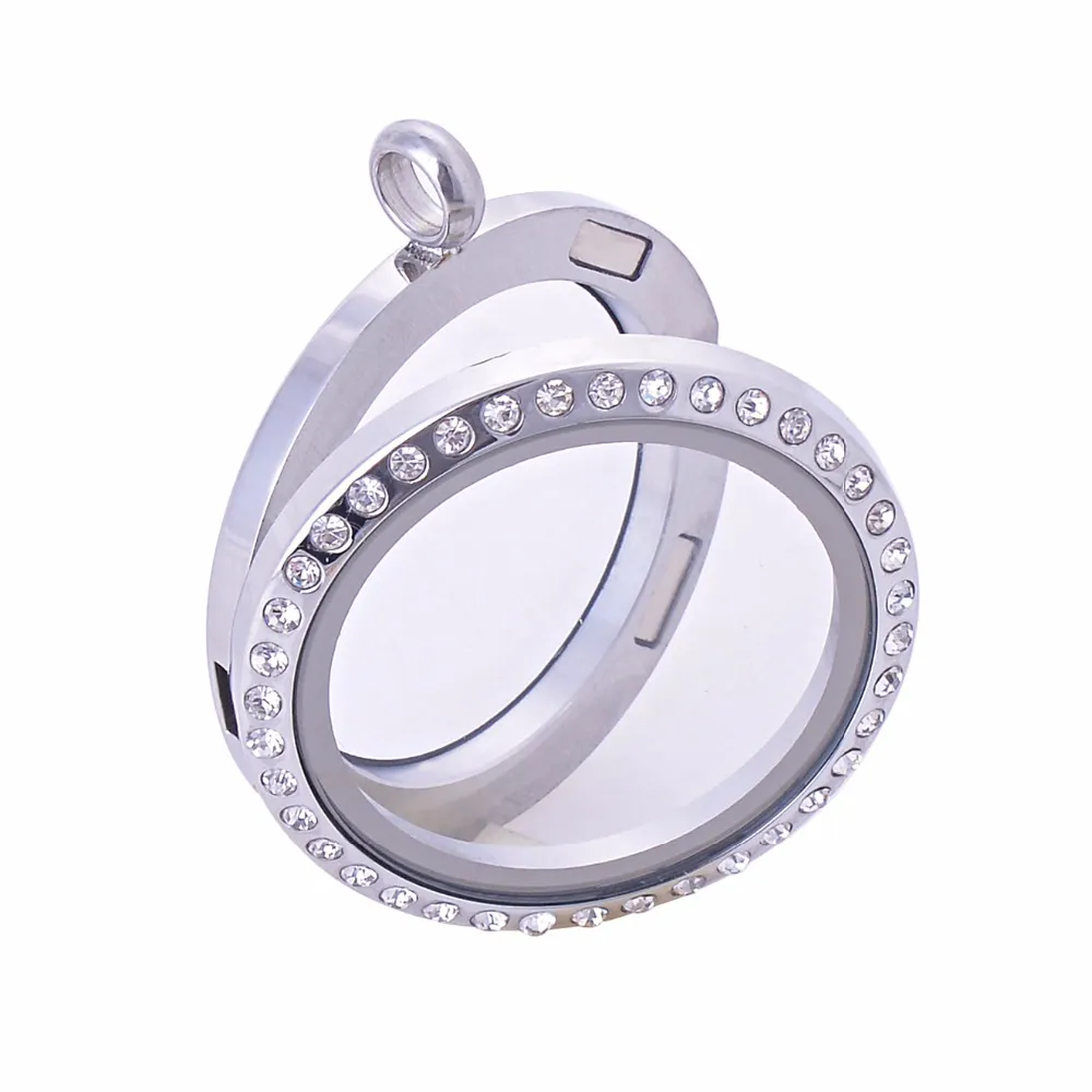 Pendant Necklaces Jewelry Gift For Mom Mother Is The World Engraved Magnetic Floating Locket Birthstones Charm Necklace_voghion.com