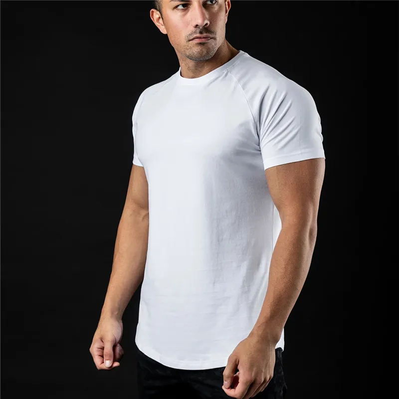 Men's T-Shirts Plain T Shirt Men Fashion Tee Shirts Summer Cotton Short Sleeve Tshirt Fitness Mens Gym Clothing Casual Sports T Shirts 230606_voghion.com