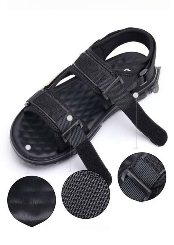 Velcro Men's Summer Plus Size Beach Shoes Sandals_voghion.com