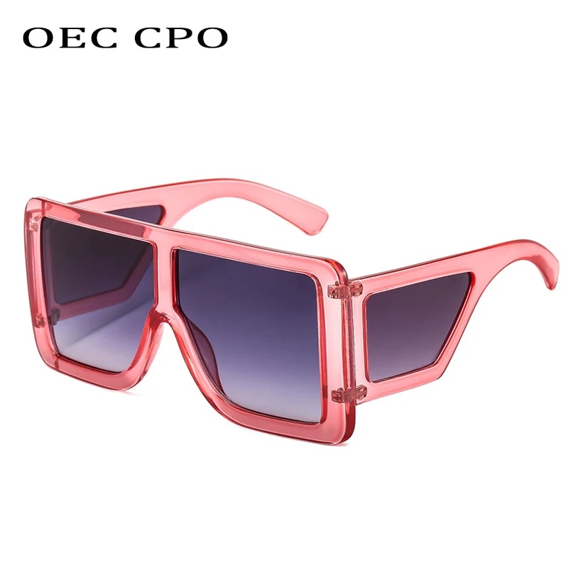 Occhiali da sole quadrati oversize da uomo e donna stile retrò_voghion.com