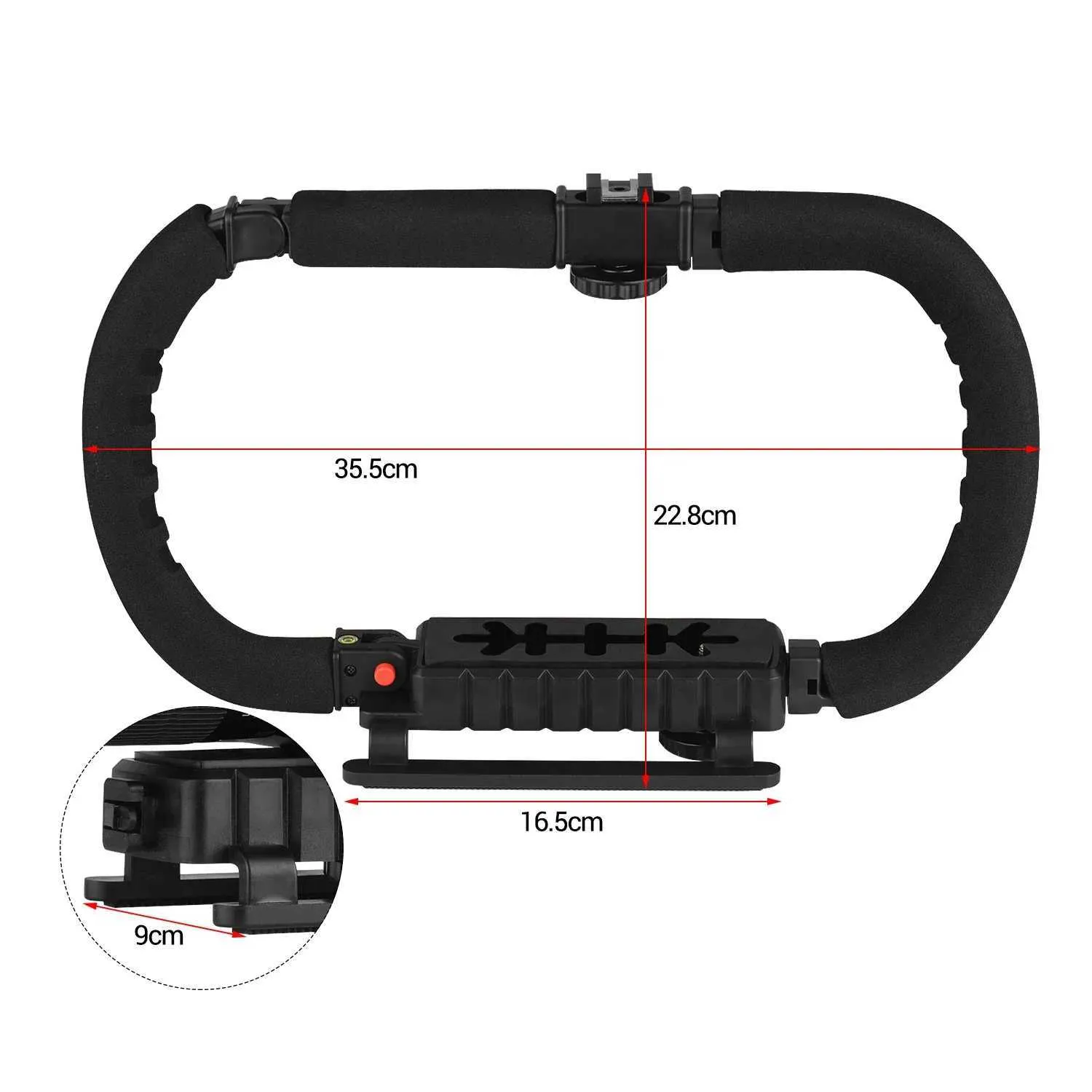 Action Stabilizer Grip Flash Bracket Holder Handle Professional Video Accessories For DSLR DV Camera Camcorder Smartphones CL24082_voghion.com