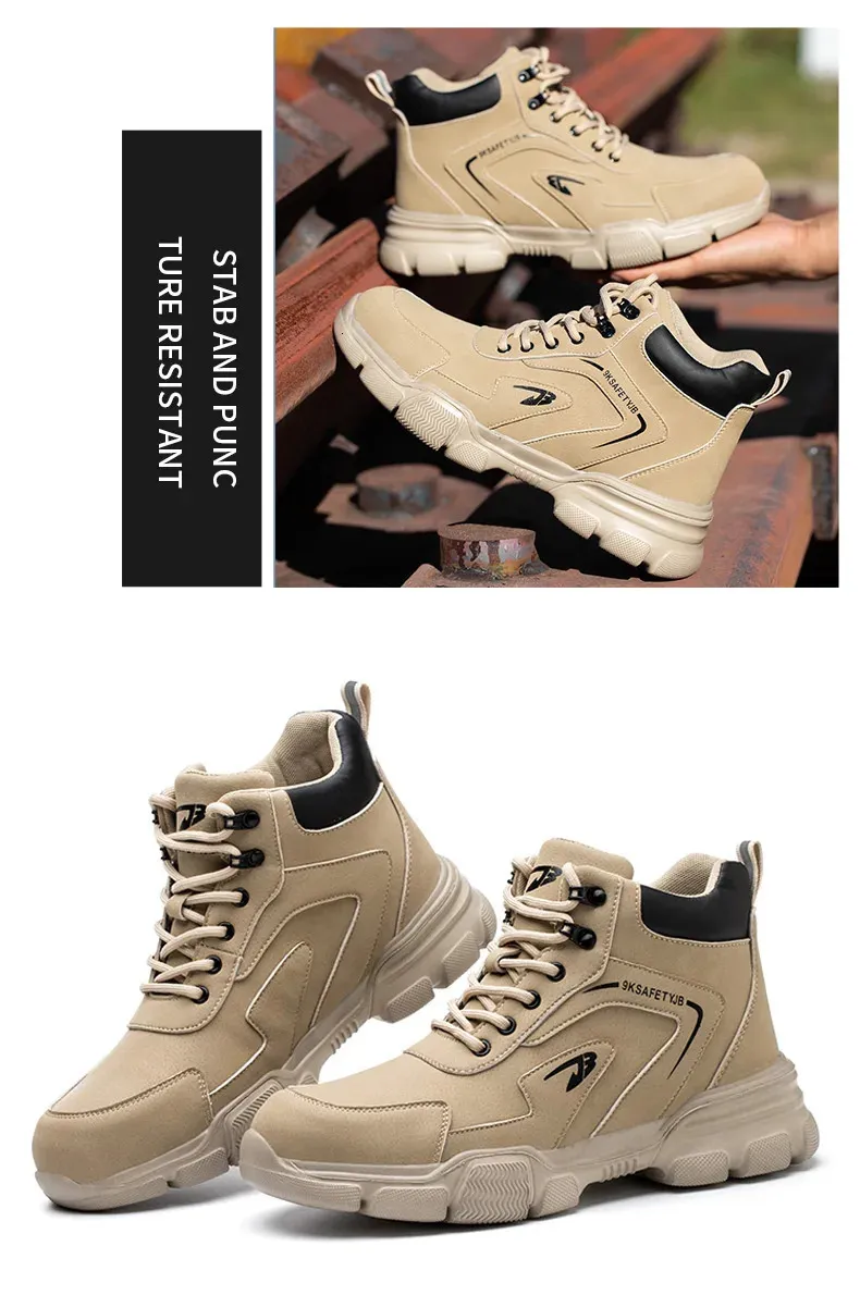 Arbeitssicherheit Stoßfeste Sportschuhe Stahlkappen Herren Arbeitsstiefel 250318_voghion.com