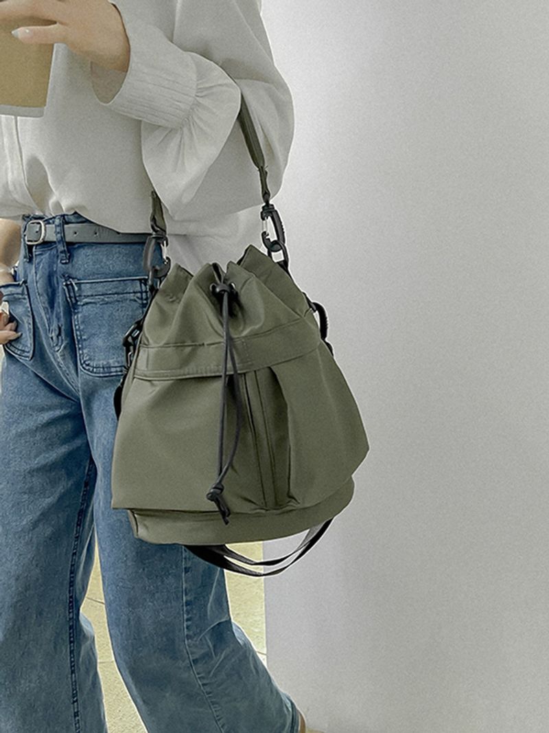 Lässige Schwimmtasche Große Kapazität Nylon Unterarm-Eimertasche Hochwertige tragbare Turntasche mit Kordelzug_voghion.com