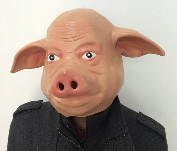 Masque d'horreur cochon Halloween masque facial complet en latex accessoire de déguisement livraison gratuite WL1271_voghion.com