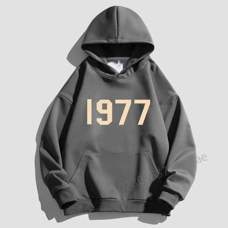Hoodies Sweatshirts Korean Brand 1977 Graphic Printed Strtwear Mens Cotton Hoodie Men Women Vintage Oversized Pullover_voghion.com
