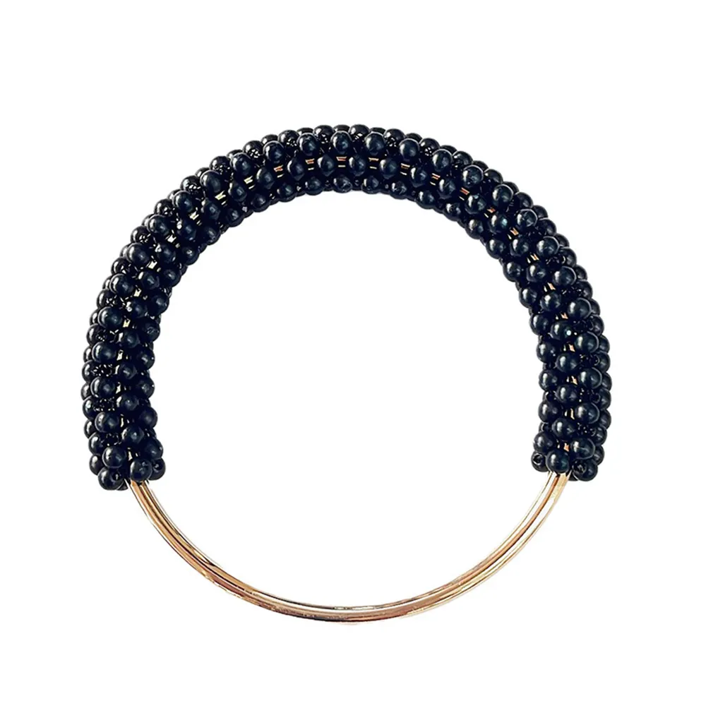 1 manico in perla, anello in metallo a forma rotonda, manico per borsa intrecciato con perline, da donna, con cornice pura, fai da te, borsa artigianale_voghion.com