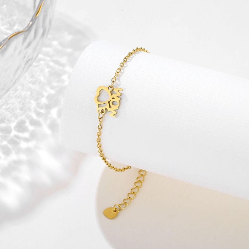 Bracciale in acciaio inossidabile I Love Mom Day, gioielli in acciaio alla moda per la mamma_voghion.com