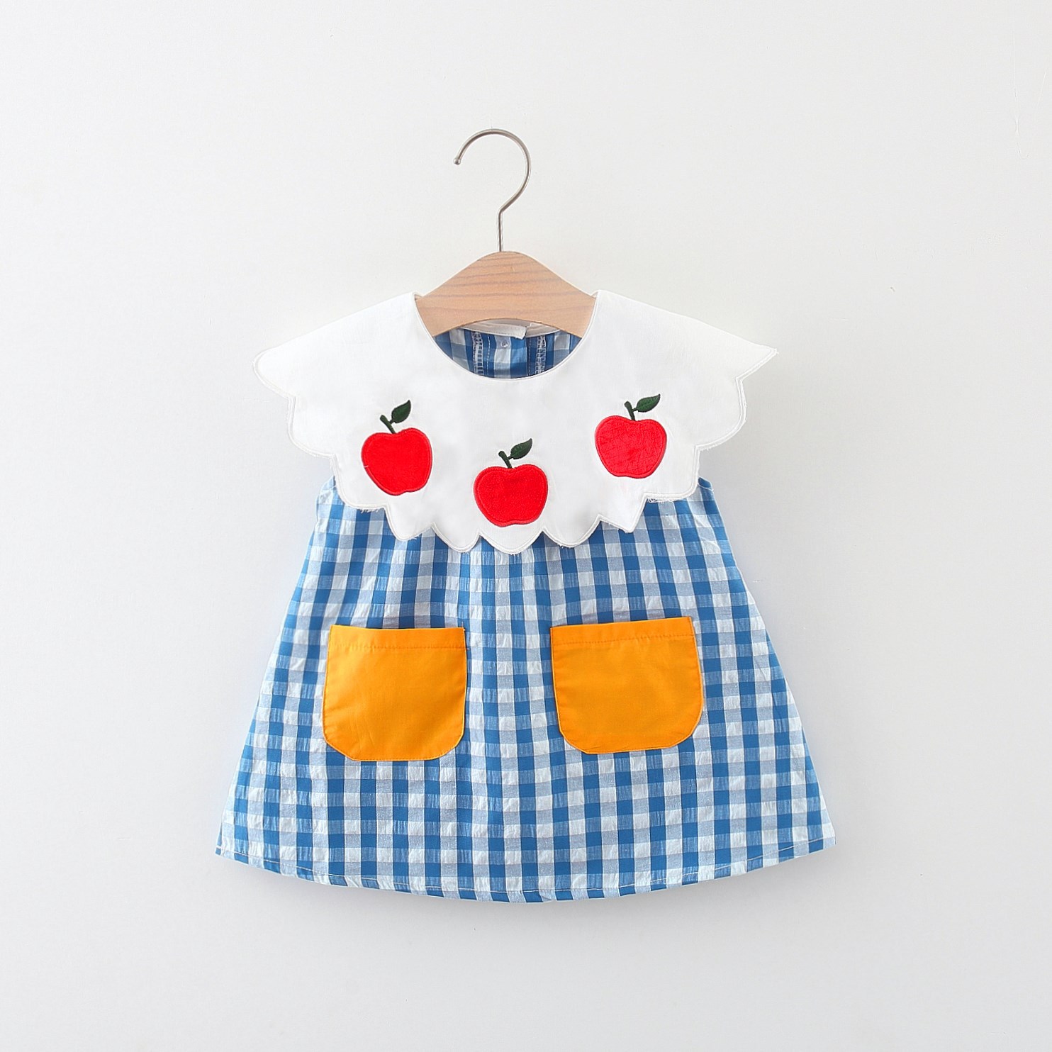 Summer New Sleeveless Baby Girl Dress Small Checkered Picnic Party Children's Clothes (0-3 Years Old)_voghion.com