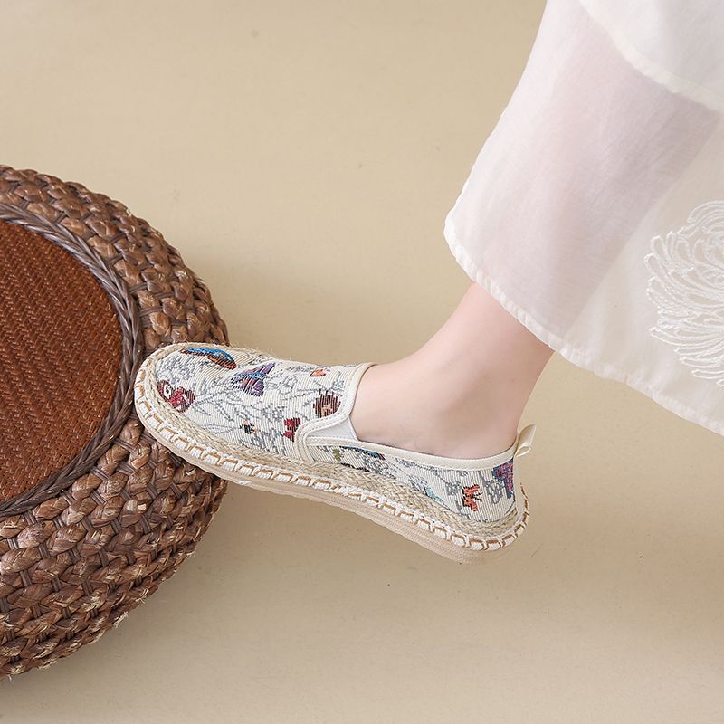 2024 new thick soled cloth women's casual every single shoe shallow mouth flat a slip-on lazy fashion shoes_voghion.com