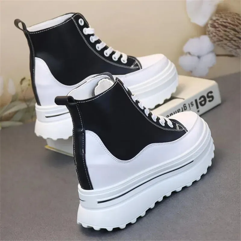 Platform Pu Leather Wedge Hidden Boots For Women Winter Running_voghion.com