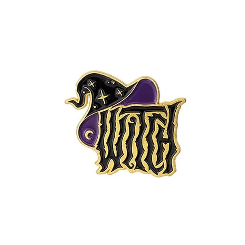 Funny Magic Potion Hat Enamel Pins Vintage Witch Badge Jewelry_voghion.com