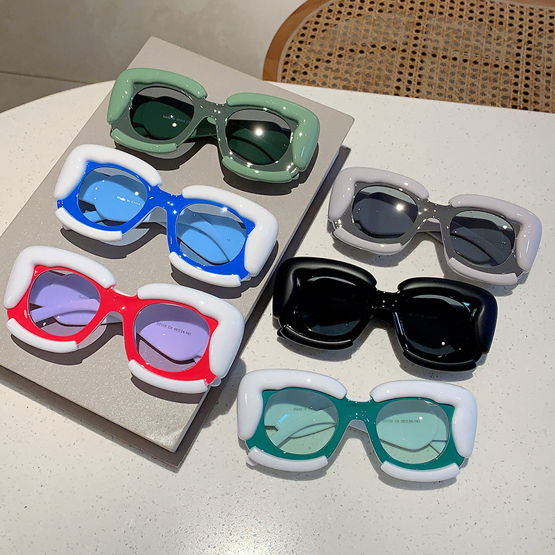 Stylish Y2k Hip-hop Sunglasses For Men Bubble Cloud Patchwork Design_voghion.com