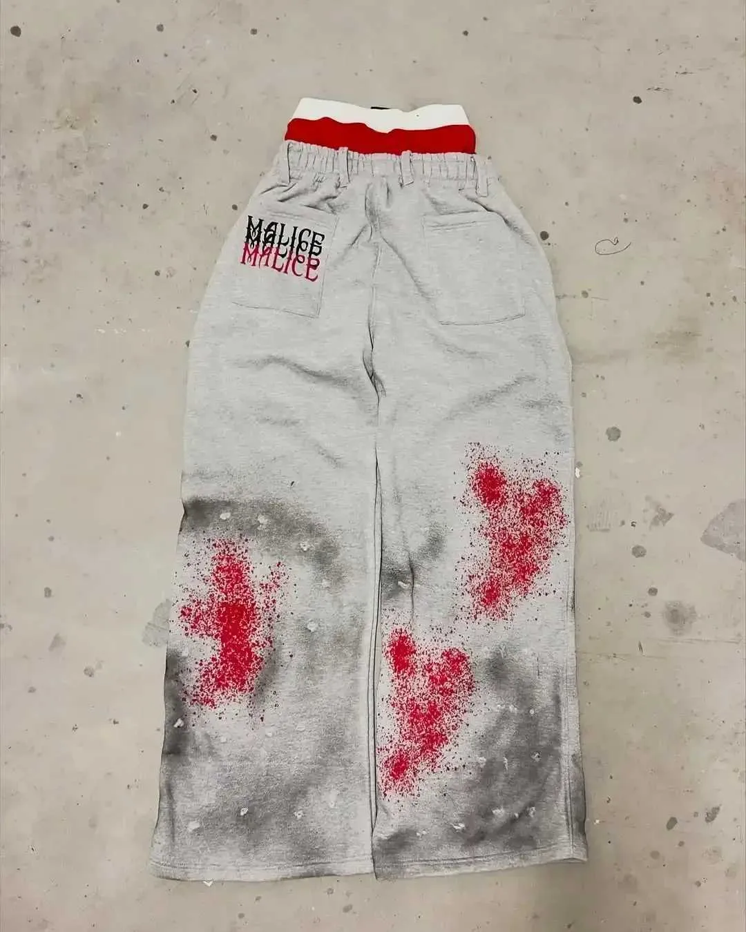 Pantalon de jogging taille haute à cordon de serrage pour homme, style hip-hop, style streetwear, style cargo baggy Y2K_voghion.com