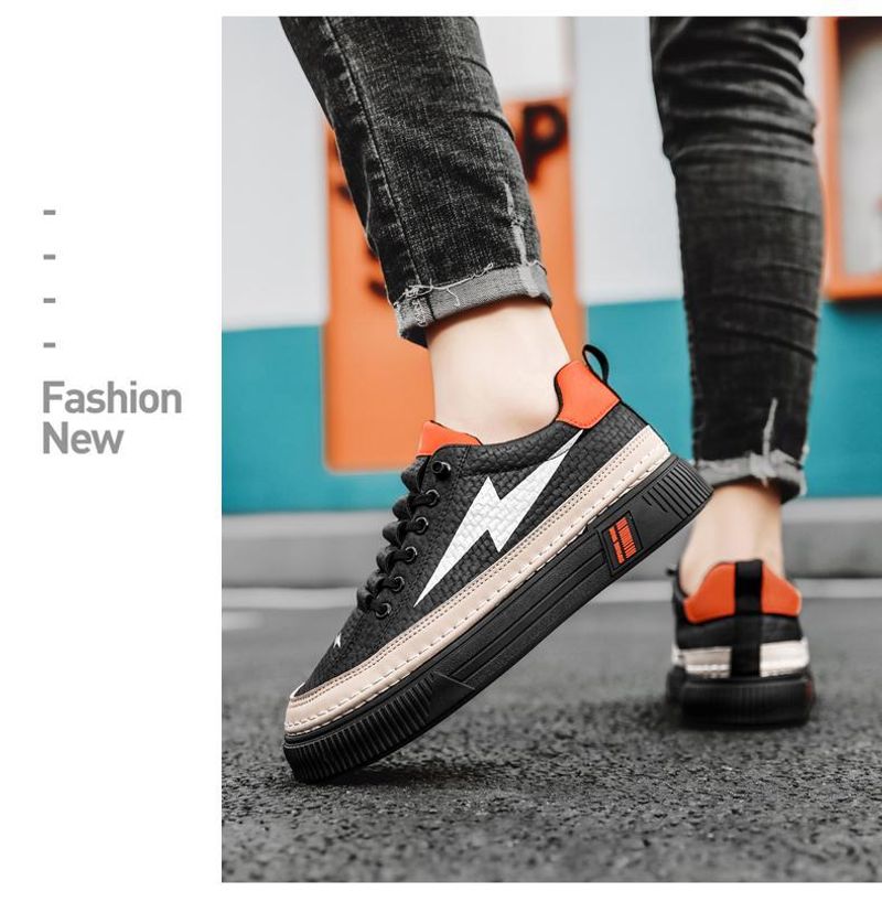 Vielseitige Casual Boardschuhe für Herren im Frühling, Teenager können auf Lederoberflächen treten, mit dicken Sohlen_voghion.com