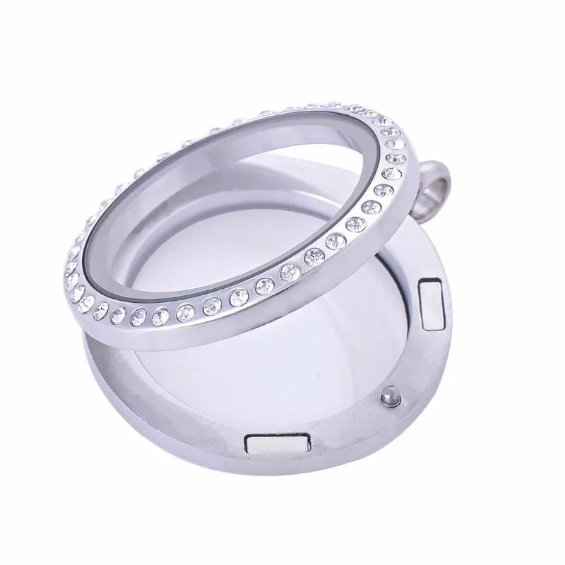 Pendant Necklaces Jewelry Gift For Mom Mother Is The World Engraved Magnetic Floating Locket Birthstones Charm Necklace_voghion.com