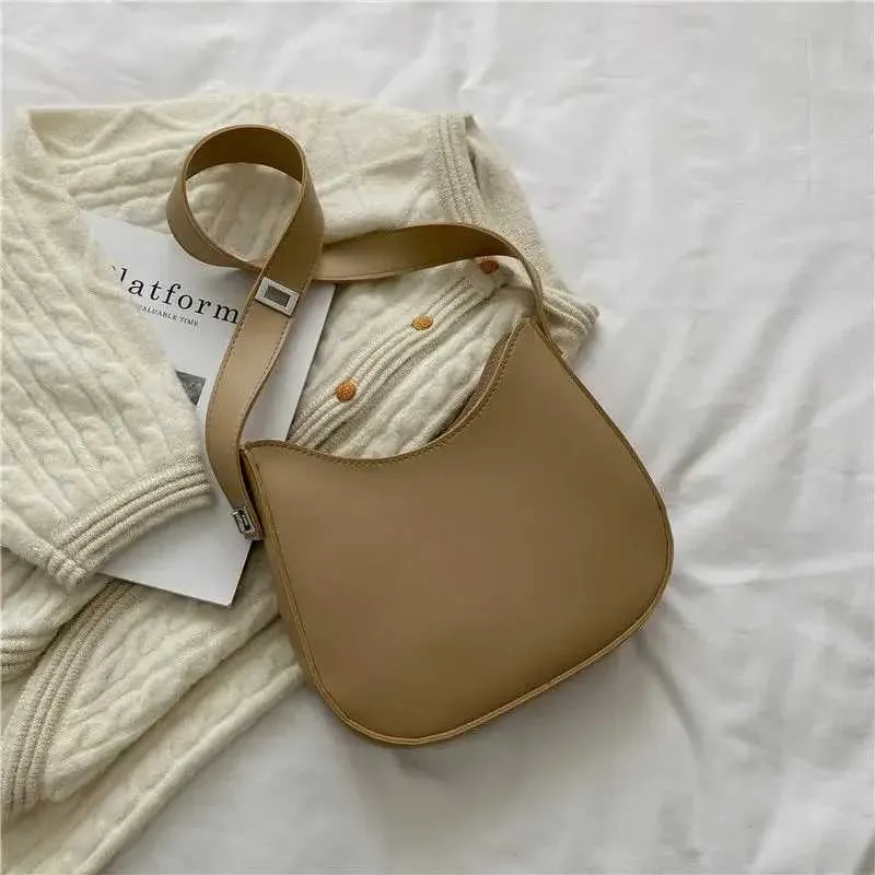 Lässige Damen Umhängetasche Aus Kunstleder In Halbmondform_voghion.com