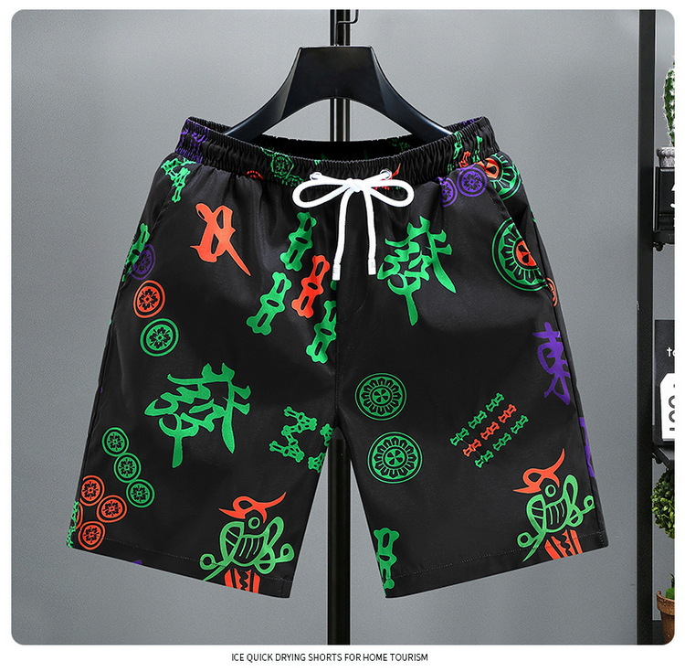 Plus Size Fat Summer Loose fitting Men's Shorts Trendy and Fashionable Half Beach Casual Middle Pants_voghion.com