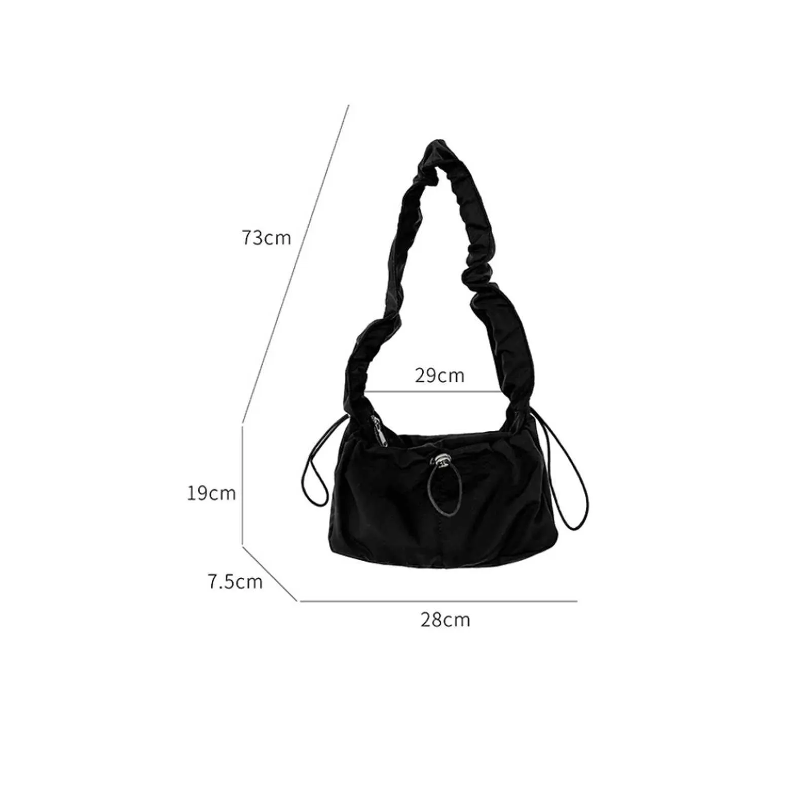 Vintage Wrinkled Shoe for Wen Simple Versatile Cmuting Fi Brand Designer High Quality Drstring Underarm Bag Y241026_voghion.com