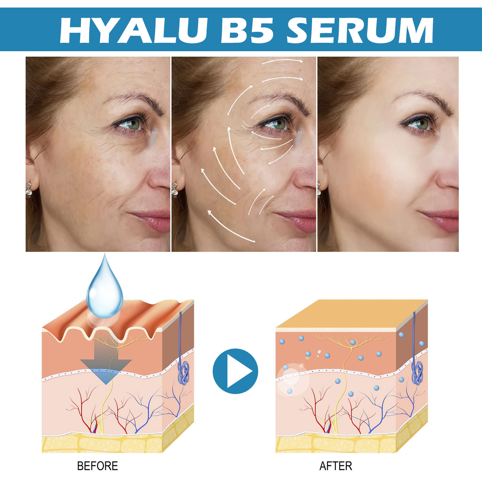 Jayswing Ansiktsbehandling för att försvaga fina linjer stramar upp ansiktshuden, återfuktar, motverkar rynkor och gör essensen ljusare_voghion.com