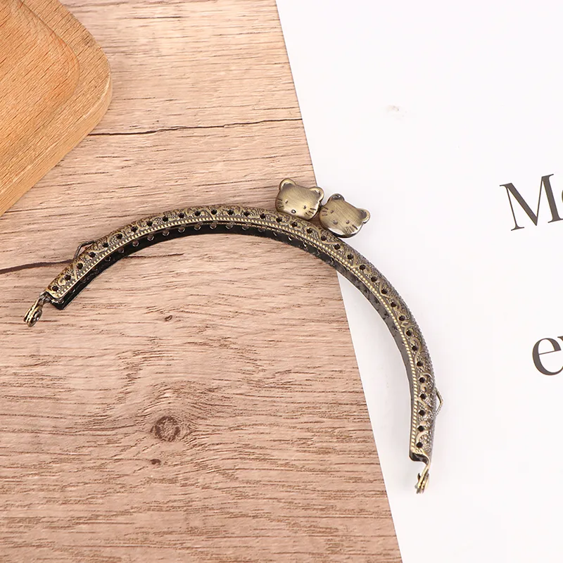 1 pz 8,5/10,5/12,5 cm testa di gatto manico per borsa in metallo per pochette borsa chiusura a scatto accessori per borse_voghion.com