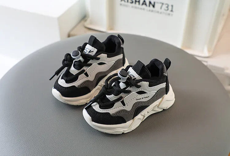 Zapatillas deportivas para niños pequeños 2025, informales, de malla y cuero, para correr en la escuela, de 1 a 6 años_voghion.com