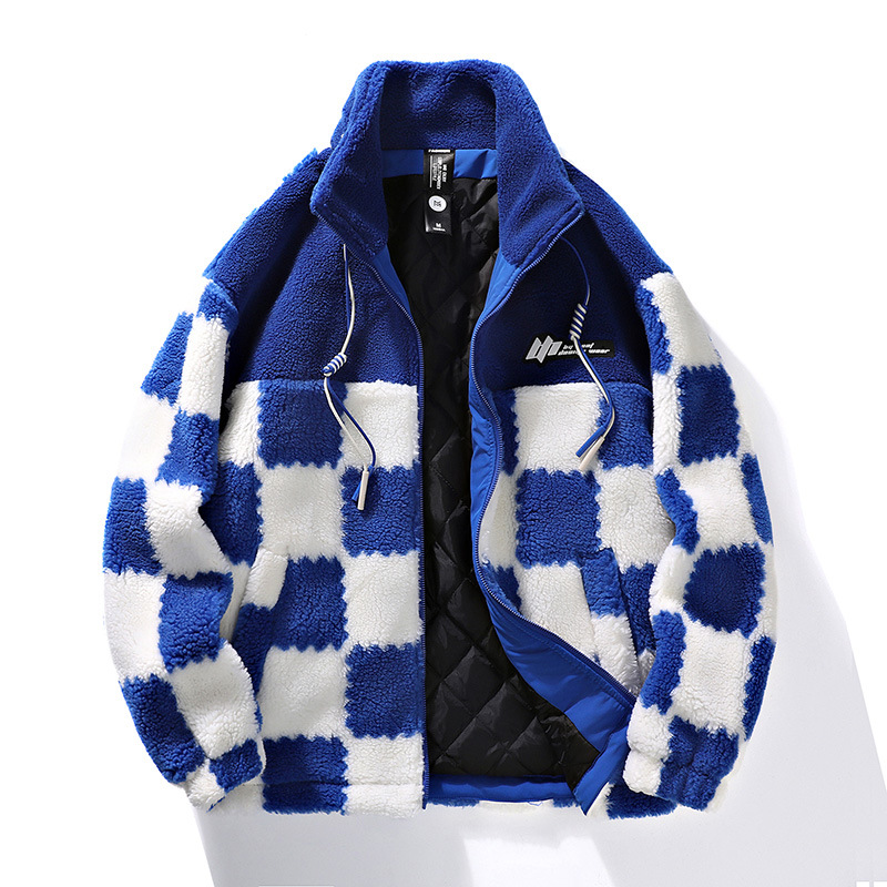 Vêtements pour hommes nouvelle veste en peau d'agneau marque tendance veste matelassée en coton pour hommes et femmes veste polyvalente à capuche décontractée tendance mode masculine broderie