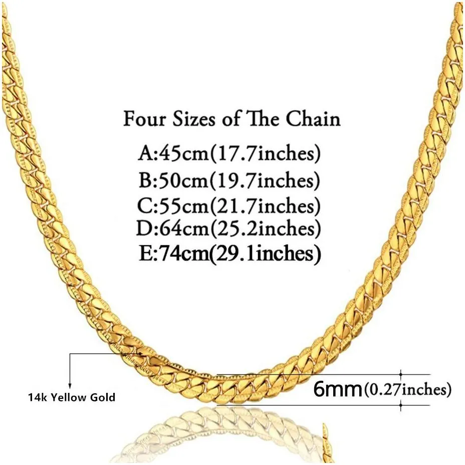 Catena a serpente piatta antica 4/7 mm 14 carati oro giallo girocollo lunghe catene per donne uomini consegna a domicilio gioielli collana Dhy5W_voghion.com