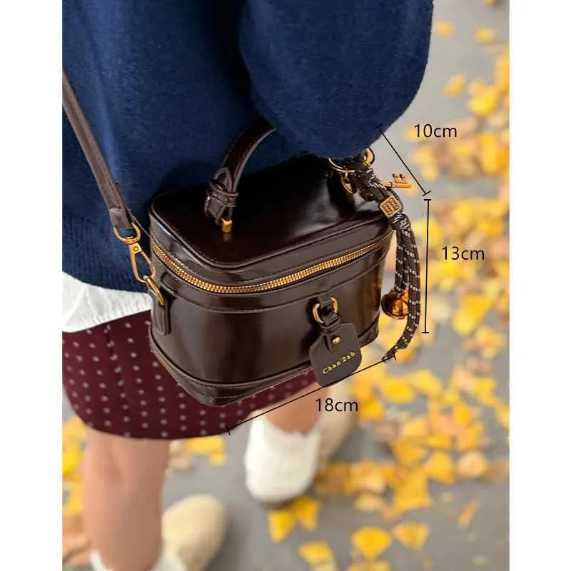 Borsa a tracolla in pelle testurizzata da donna, con patta solida, mini borsa a tracolla, versatile, casual, morbida, in PU, a secchiello_voghion.com