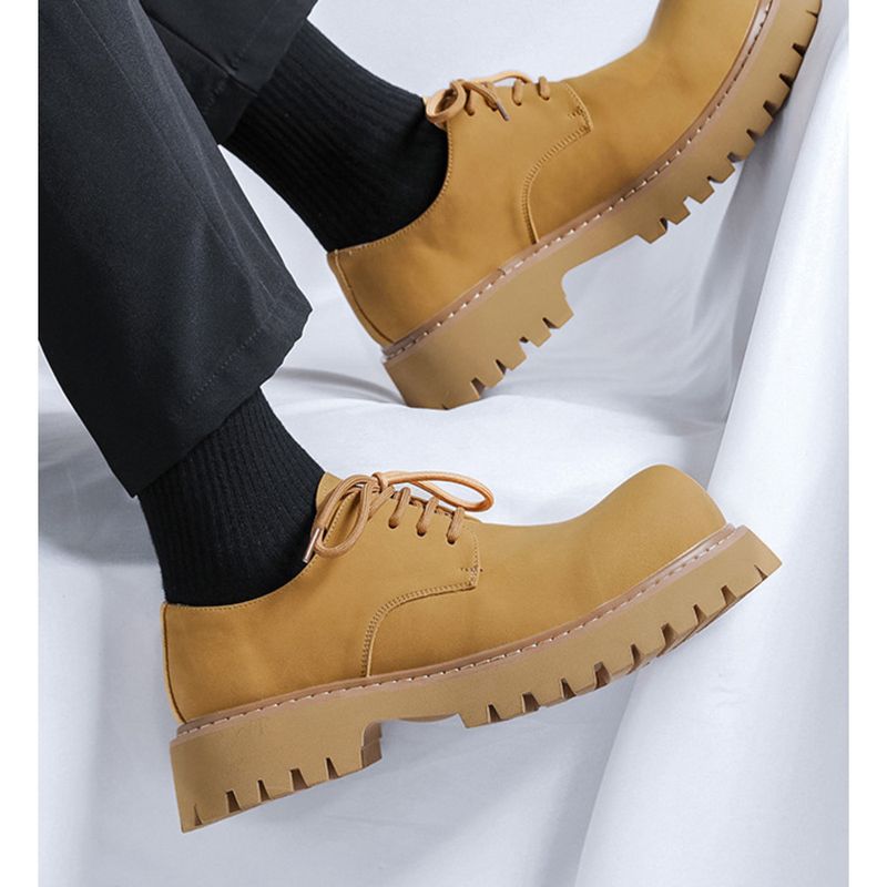 Jesienne męskie casualowe niskie buty Martens oddychające i ochronne retro cargo z dużą główką_voghion.com