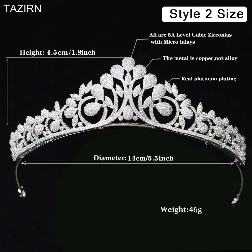 Corona da sposa diadema in zircone per matrimonio e cerimonia_voghion.com
