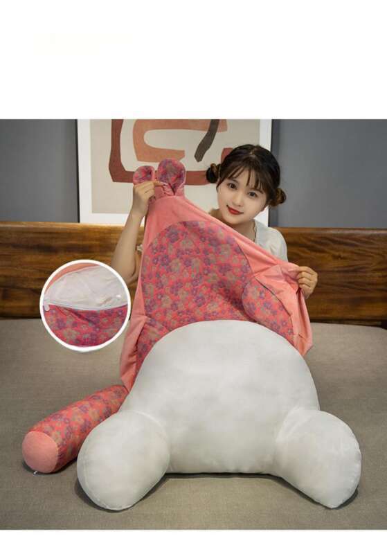 Three Layers Of Gauze Bed Head Cushion Soft Package Lumbar Protection Large Backrest Maternity Sofa Dormitory Bed_voghion.com
