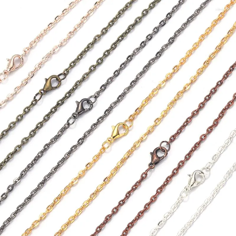 Catene 6 pz/lotto Collana a croce piatta Catena fai da te Ciondolo Link per donne Uomini Gioielli Regali Creazione_voghion.com