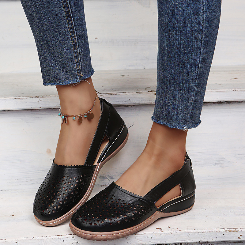 Modische, lässige, perforierte Schuhe für Damen_voghion.com