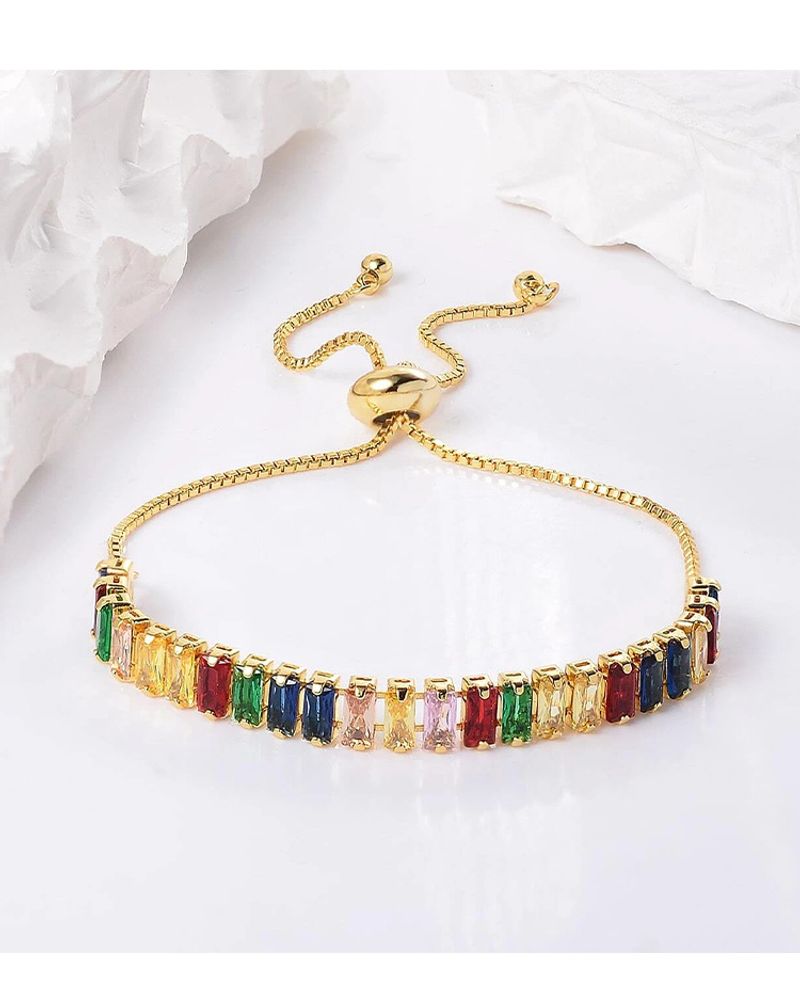 Fashion New Style Women's High End Temperament Adjustable Zircon Bracelet Ring Set_voghion.com