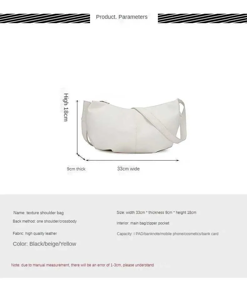 Borsa a tracolla alla moda con pieghe per donna in morbida pelle PU, borsa a tracolla firmata Dumpg Fashion Cloud, borsa Hobo BolsasC241211_voghion.com