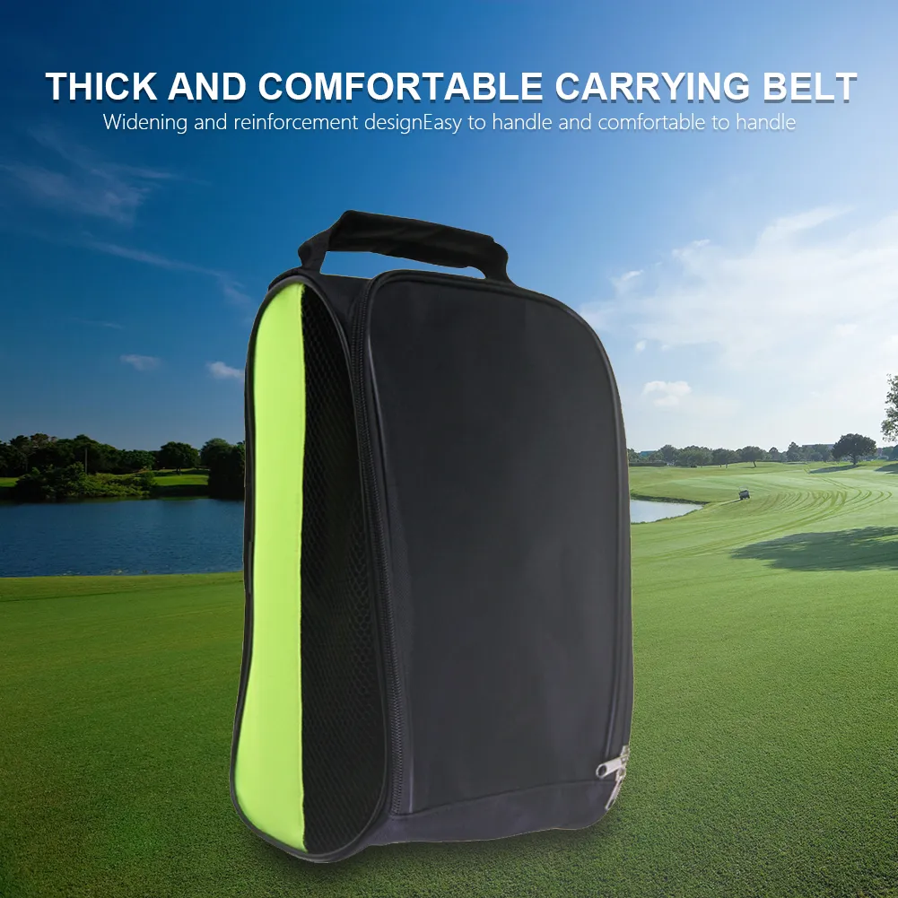 Unisex Shoe Portable Mesh Travel Shoes Carrier Bags With Zipper Hand-Held Breathable Ultra-light For Outdoor Sports_voghion.com