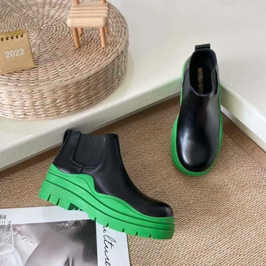 Stivali da pioggia da donna, alla moda, antiscivolo, con plateau, in vera pelle, con cristalli, da esterno, alla caviglia, invernali, autunnali_voghion.com