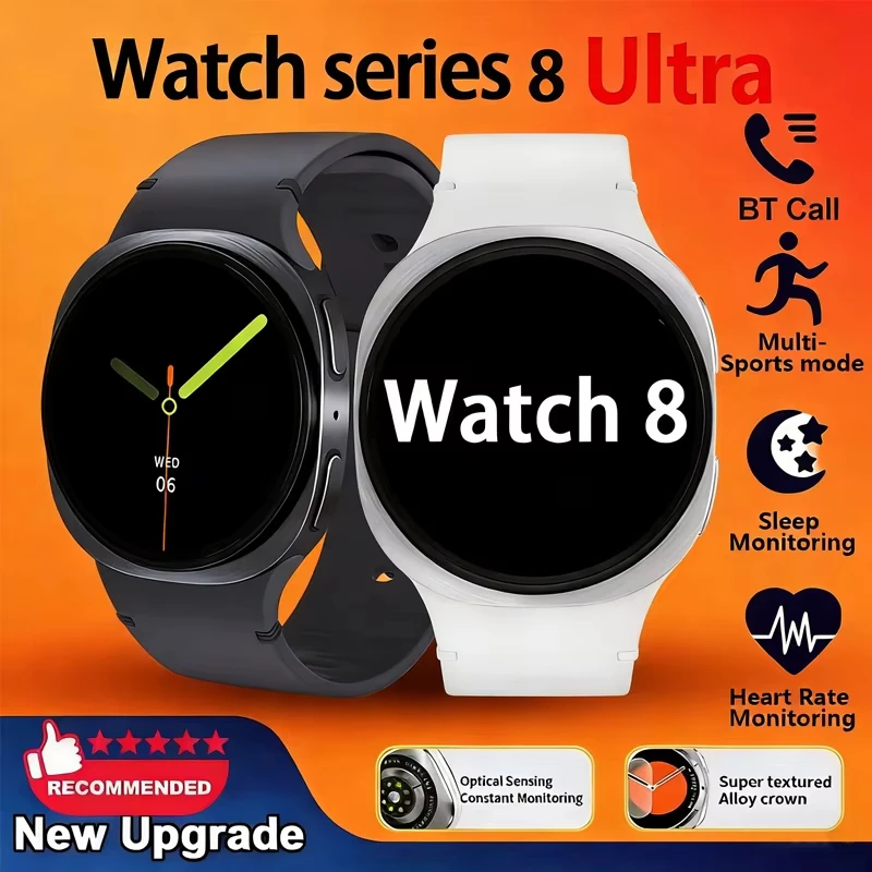 Montre connectée 2026 Hot Watch 8 Mini GPS avec suivi d'activité, navigation cartographique, fréquence cardiaque, Bluetooth, appels, étanchéité IP68 et boussole._voghion.com
