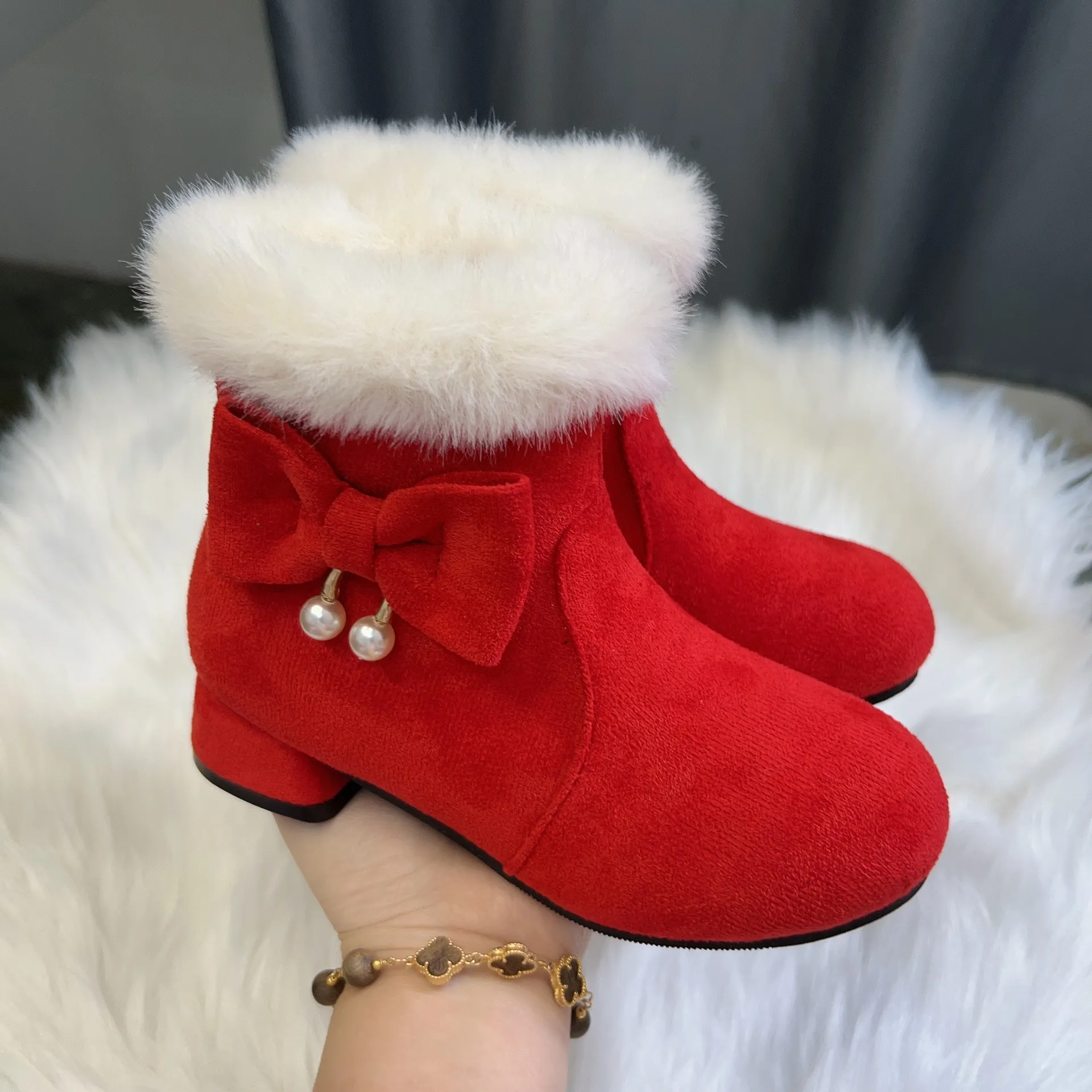 Rot Schwarz Kinder Für Mädchen Jungen Baby Dicken Schnee Stiefeletten Sapato Warme Winter Boot Baumwolle Junge Kinder Mädchen Schuhe größe_voghion.com