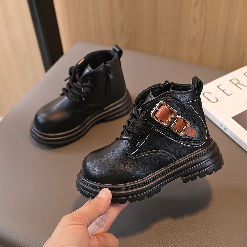 Pantofi sport pentru copii mici, toamnă și iarnă, noi, fete, maro, Kidsnest, băieți, casual, cu talpă moale, cizme scurte, mărime_voghion.com