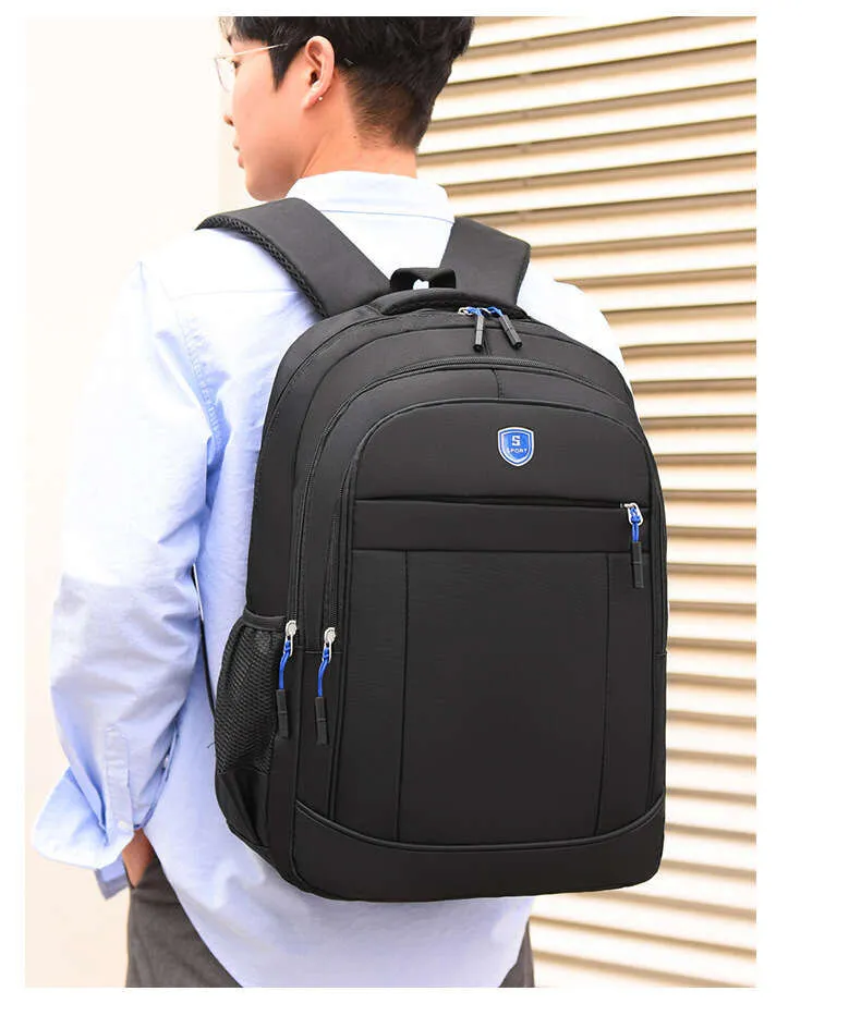 Neie texturéierte Rucksack fir Männer mat grousser Kapazitéit, Geschäftscomputerrucksak, Studentenrees-Schoultasch_voghion.com
