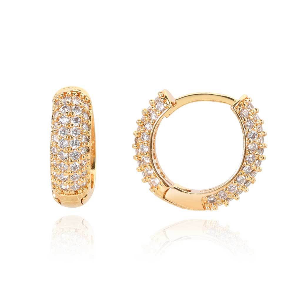 Orecchini a cerchio in zircone per uomo stile business punk_voghion.com